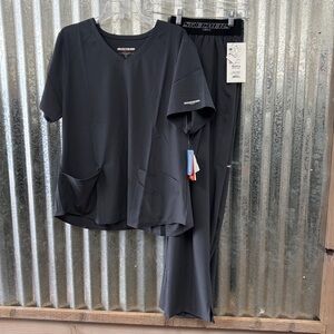 Women’s Scrub Set-Pewter-2XL top/2XL Regular Length Pant